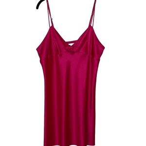 Victoria's Secret Chemise Pink Size Large Bow on Front Adjustable Straps